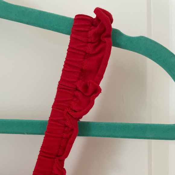 Wilfred Ruffle Strap Crop Top Red XXS - Picture 4 of 6